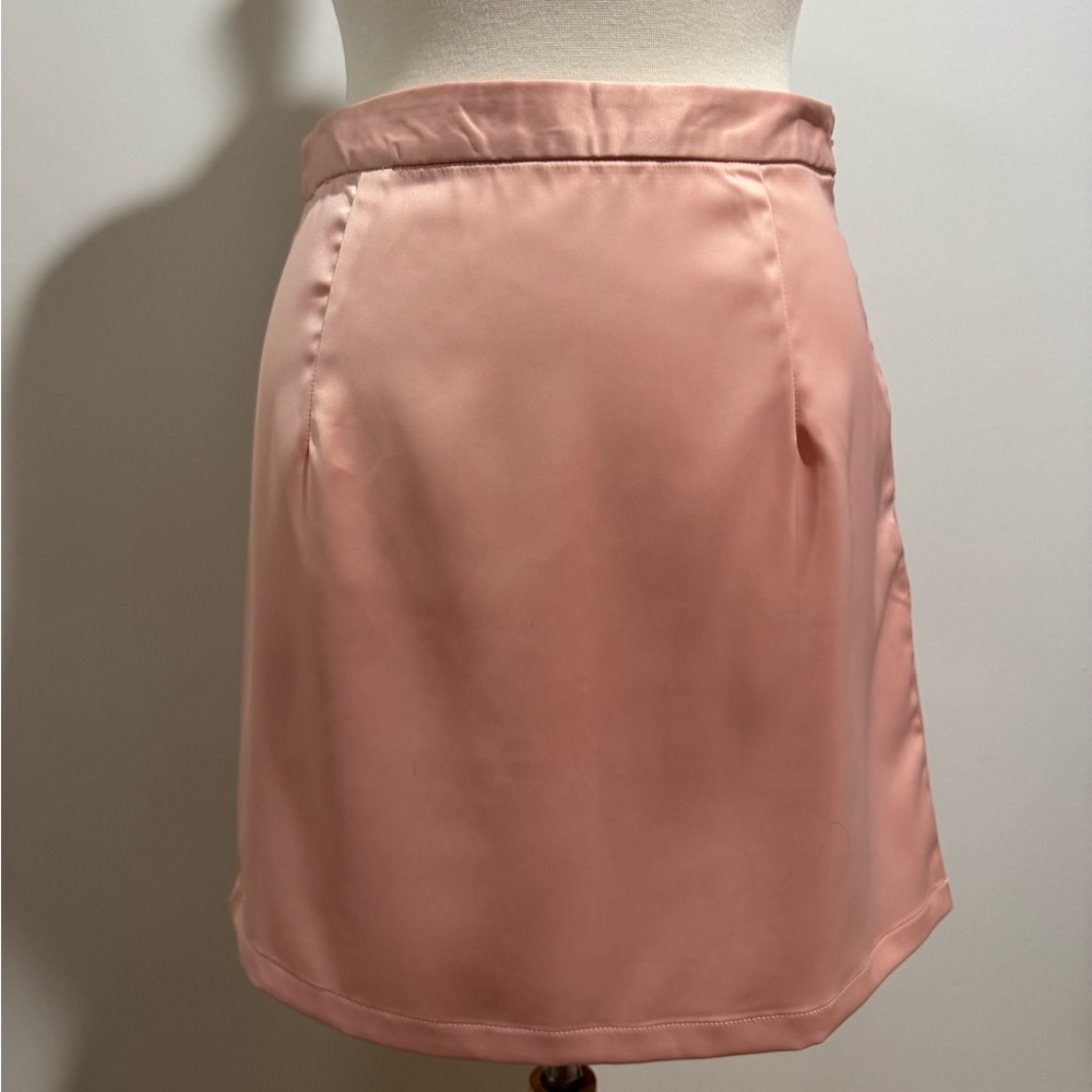 NWOT ASOS Pink Satin Skirt Size M